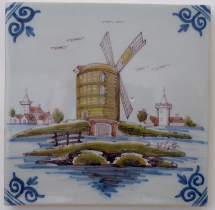 Makkum Tichelaar Fliese Windmühle