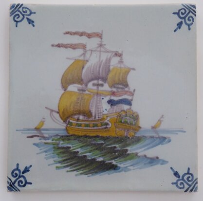 Makkum Tichelaar Fliese Schiff