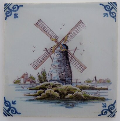 Makkum Tichelaar Fliese Windmühle