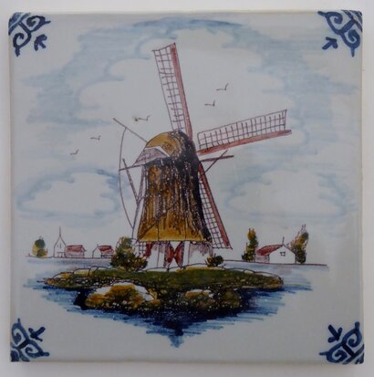 Makkum Tichelaar Fliese Windmühle