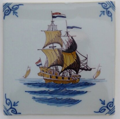 Makkum Tichelaar Fliese Schiff